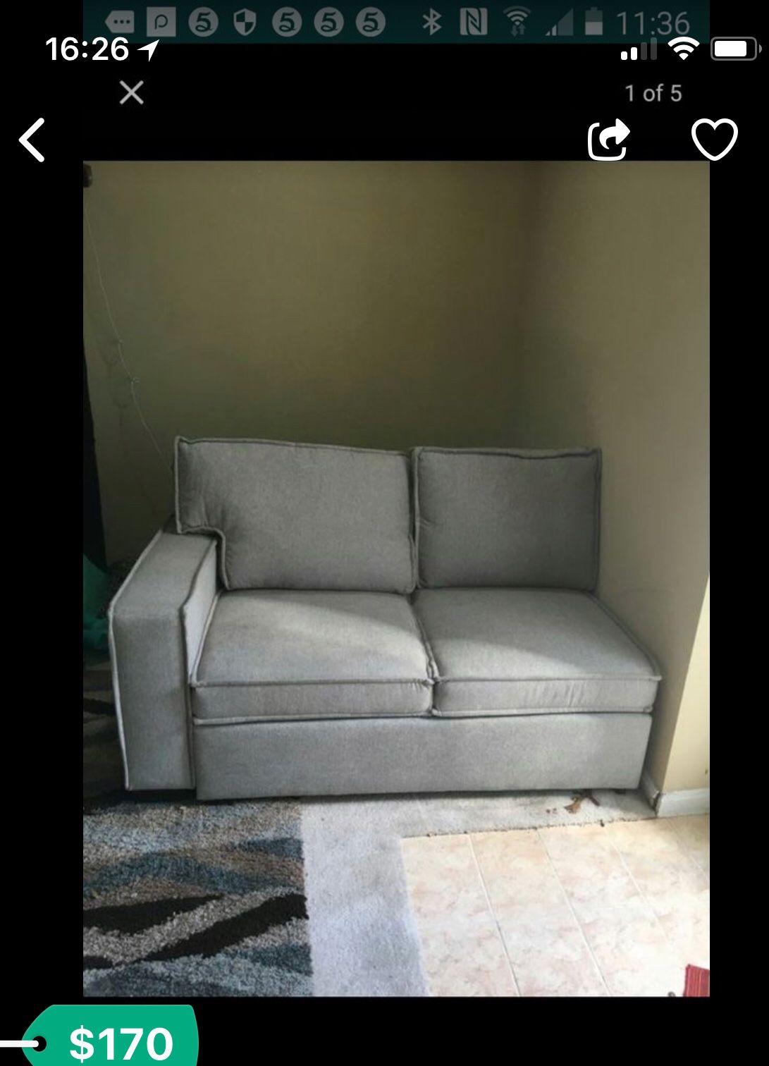 Brand new semi sleeper sofa