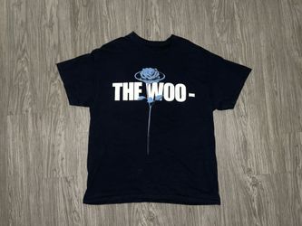 Vlone x Pop Smoke T-Shirt Mens Black The Woo Graphic Size XL