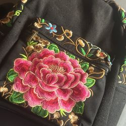 Mexican Stitched Backpack With Wallet 