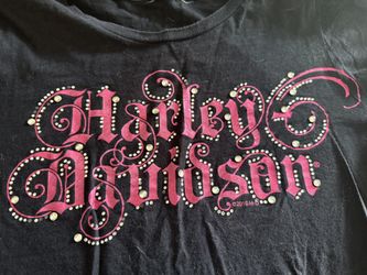 Pink And Black Bling Size Large Shirt