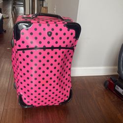 Pink Polka Dot Suitcase