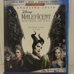 $5 DISNEY BLU RAY MOVIE. MALEFICENT: MISTRESS OF EVIL. BLU RAY ONLY. NO DIGITAL. $5 OR TRADE FOR A MOVIE TITLE I DO NOT ALREADY OWN.
