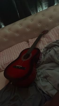 Red Acoustic Guitar