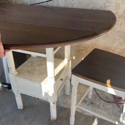 Farmhouse table and two chairs 