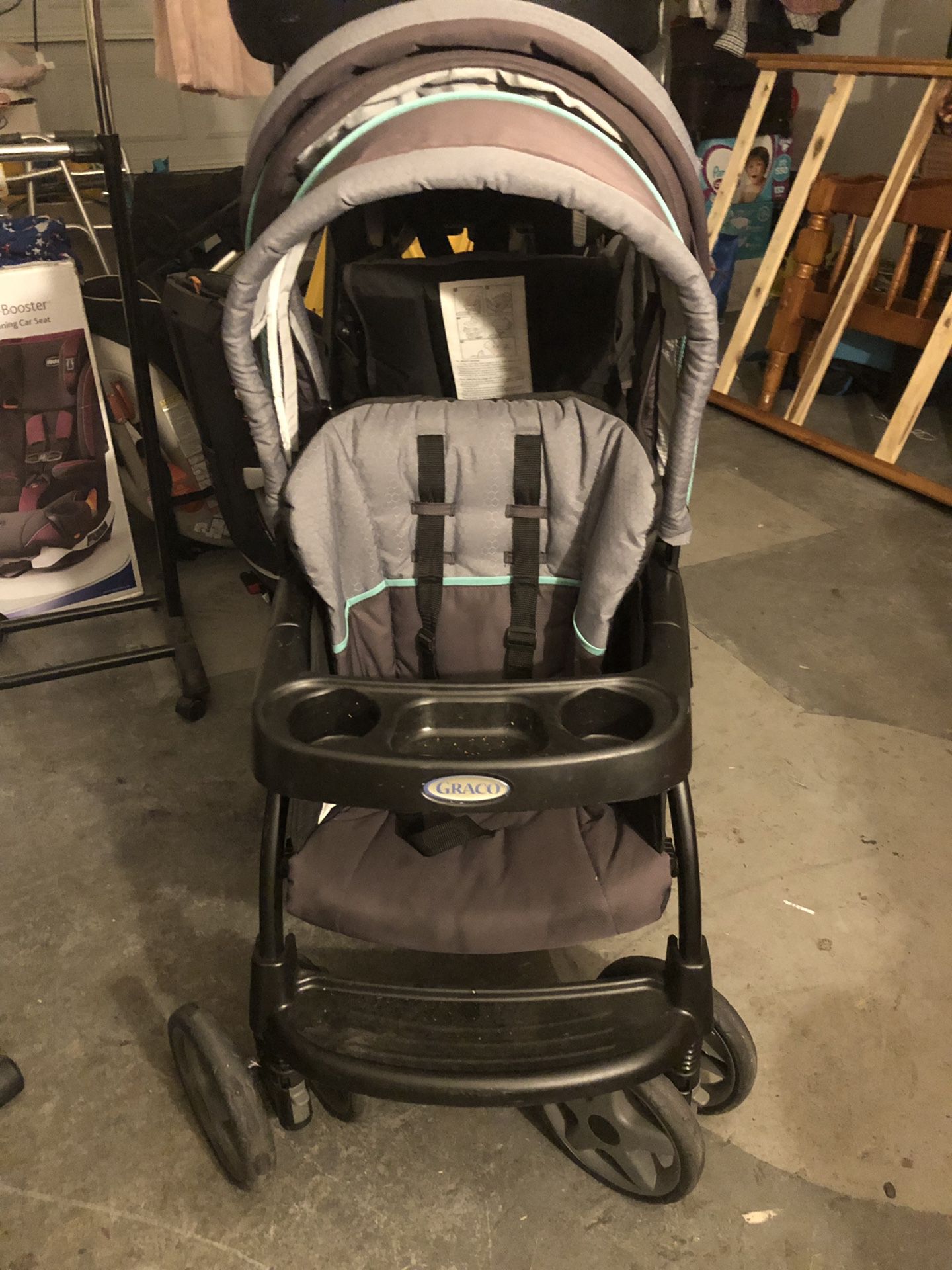 Gracie double stroller with car seat