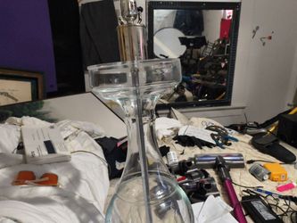 Clear Glass Globe Table Lamp Base