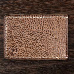 Handmade Slim Leather Card Holder – Rugged Minimalist Everyday Carry