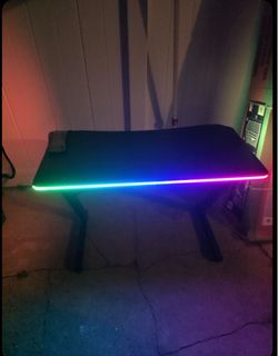 rocket cobra rgb lighting desk-black