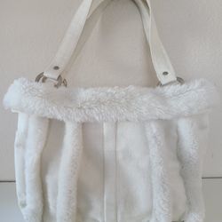 White Fur Lined Bag
