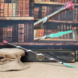 Regalia Wand by Unique Wands - Ribbon, Crown, Resin, Geek Gear, Harry Potter Inspired 