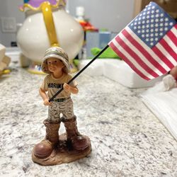 Vintage Rare Precious Moments Figures, American Hero, San Francisco Music Company