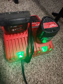 Milwaukee dual charger and m12 and m18  battery included