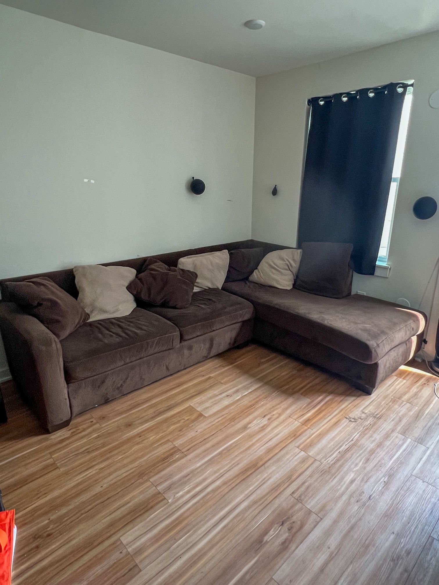 Comfortable Brown Sofa With Pillows