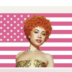 Pink Ice Spice Rapper USA flag 3x5 Ft Outdoor Indoor,Ice Spice Flag Tapestry Pink Tapestry Party Decoration Tapestry For Bedroom Livingroom Dormitory 