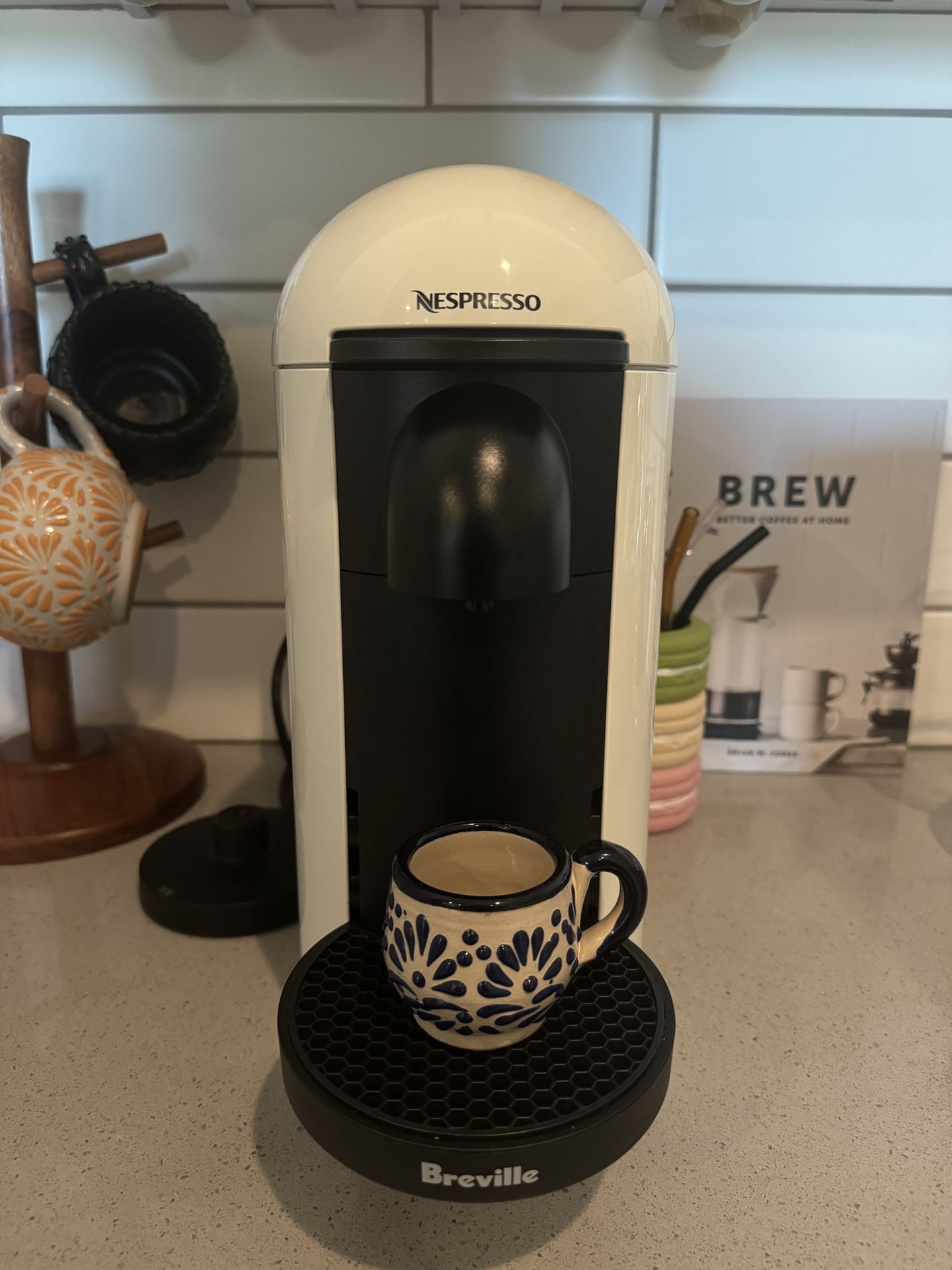 Nespresso VertuoPlus Single-Serve Coffee Maker and Espresso Machine by Breville, White - Hearth & Hand™ with Magnolia