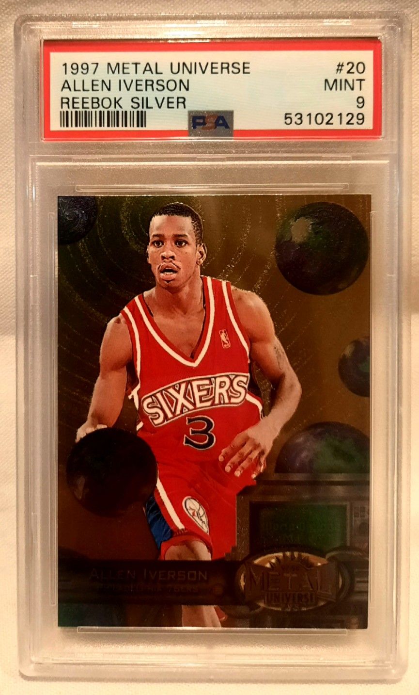 Rare Near Perfect PSA Allen Iverson 1997 98 Fleer Metal Universe