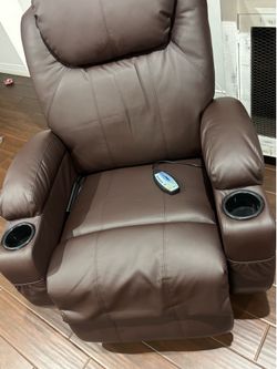 Recliner with massage and  lumbar heat
