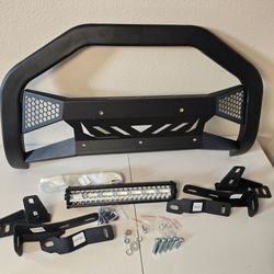 Bull Bar with LED Light Bar & License Plate Frame