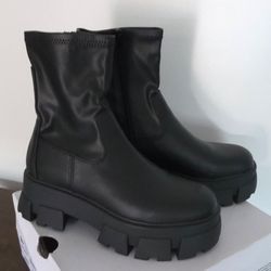 ALDO Black Platform Ankle Boots