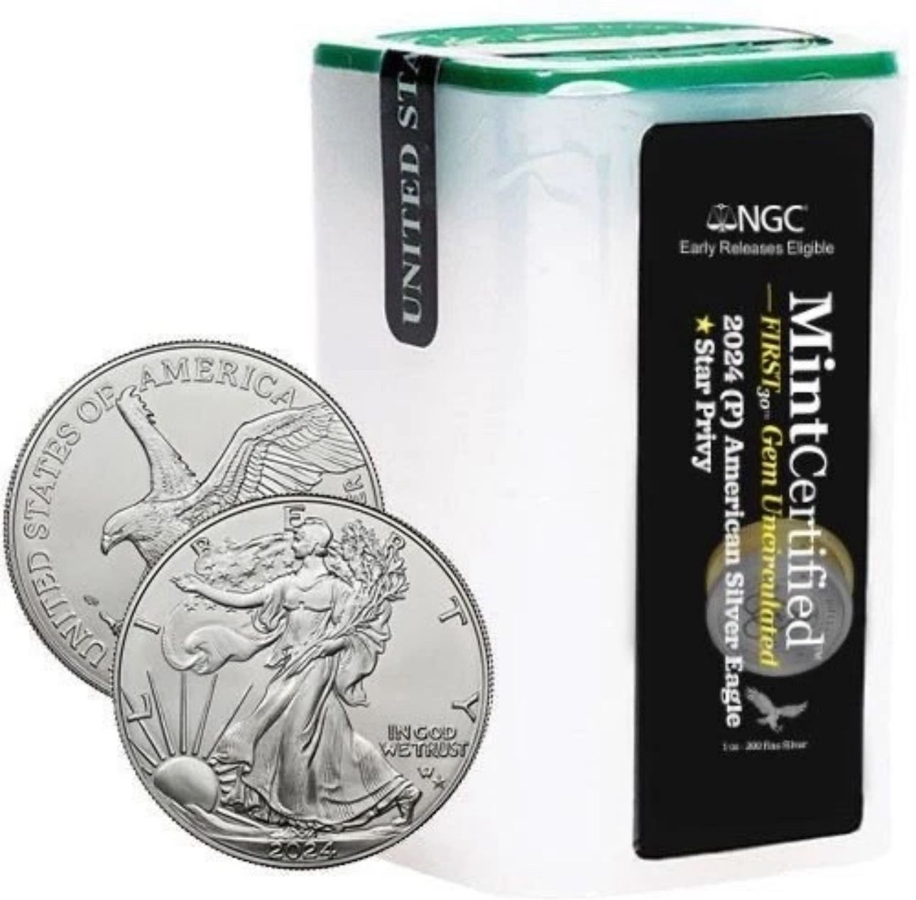 2024 Silver Eagles 1oz Coins Tube Of 20