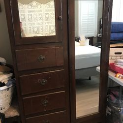 Wooden Clothes Hutch