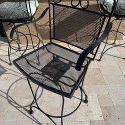 Wrought Iron Patio Barstools