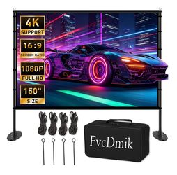 150 Inch Projector Screen with Stand