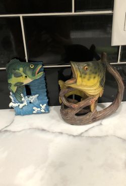 Fish cup holder and outlet cover