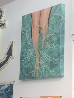 Poolside Water painting 