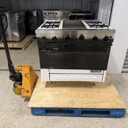 Viking 36” PRO Commercial Gas Range Stove With Flat Top Grill 
