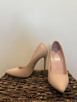 tall nude colored stilettos