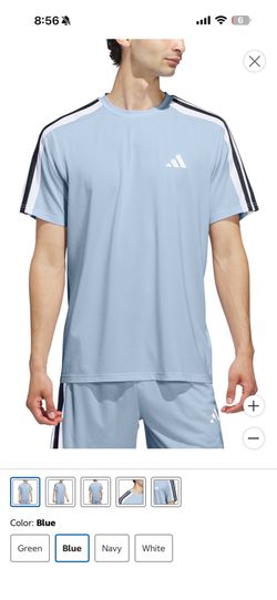Adidas Men’s T-shirt XL (blue, navy, white) brand new