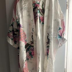 White Silk Kimono/robe