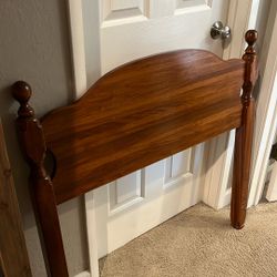 FREE Twin Size Wooden Headboard And Rails Plus Mattress And Box Spring 