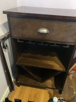 Liquor Cabinet w/wine glass holder