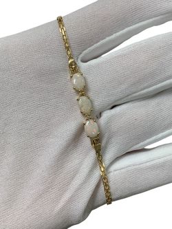 7" gold opal bracelet #33493