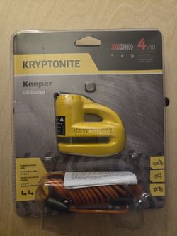 Kryptonite 000884 Keeper 5s Yellow Disc Lock