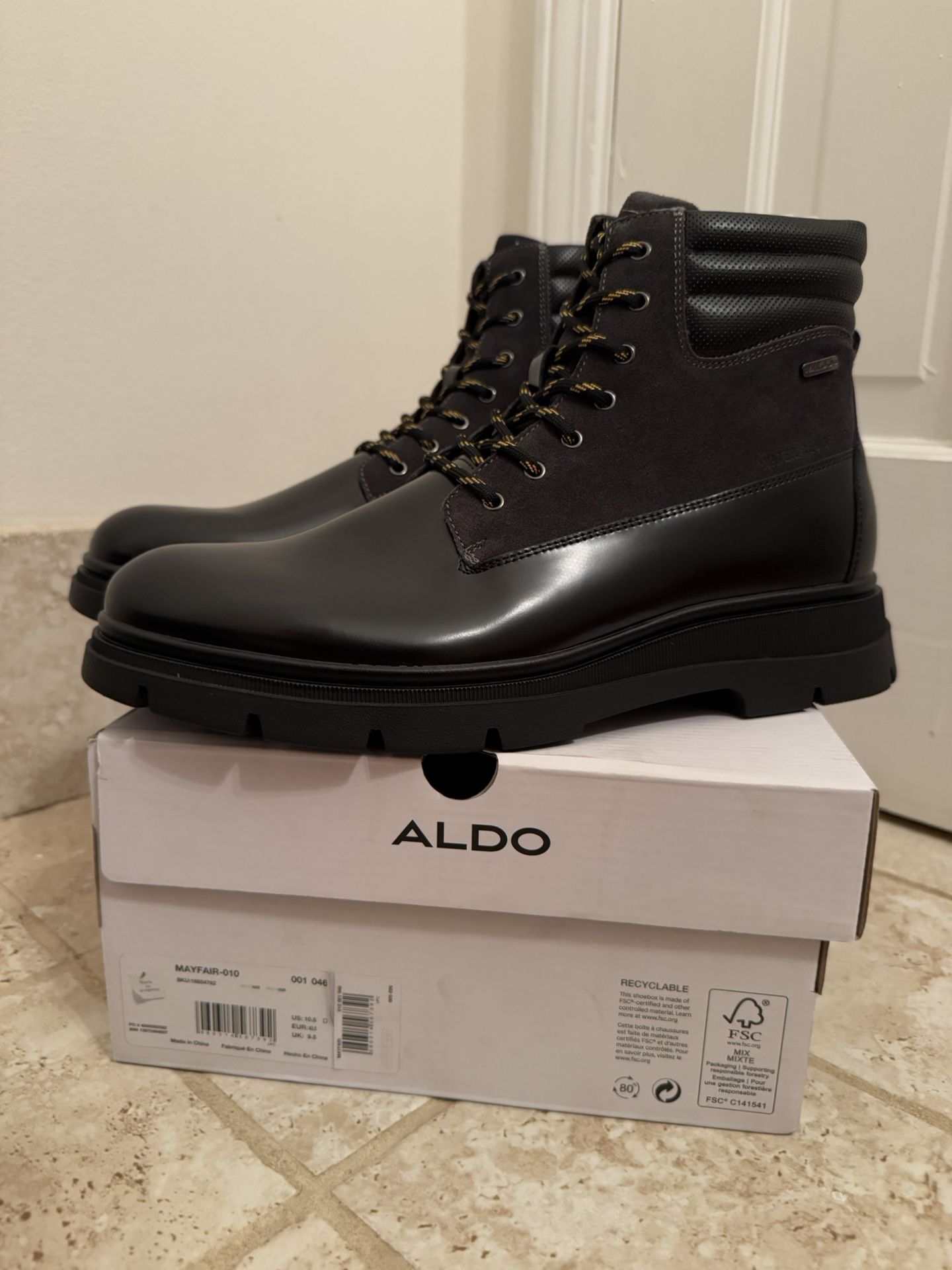 New Men’s Aldo Leather Boots Size 10.5