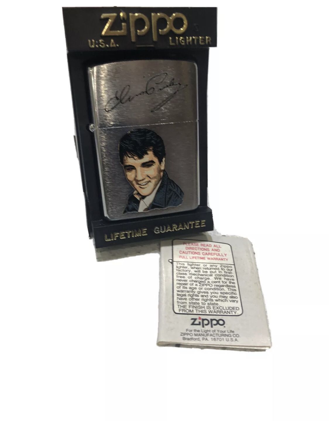 Zippo Lighter Made In USA “Elvis Presley” *NOT TESTED*