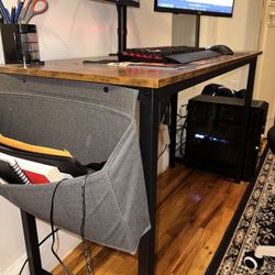 Dark Wood Office Desk