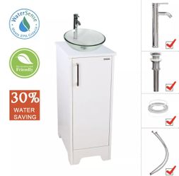 Bathroom Vanity 14” Kit w/ sink, faucet, cabinet