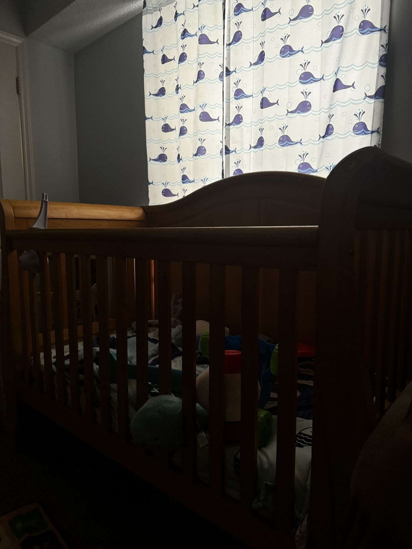 Crib, rocking Chair, And Changing Table