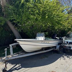 17’ Center Console SeaSquirt Outboard Motor