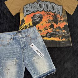 Mixed Emotion x Purple Shorts