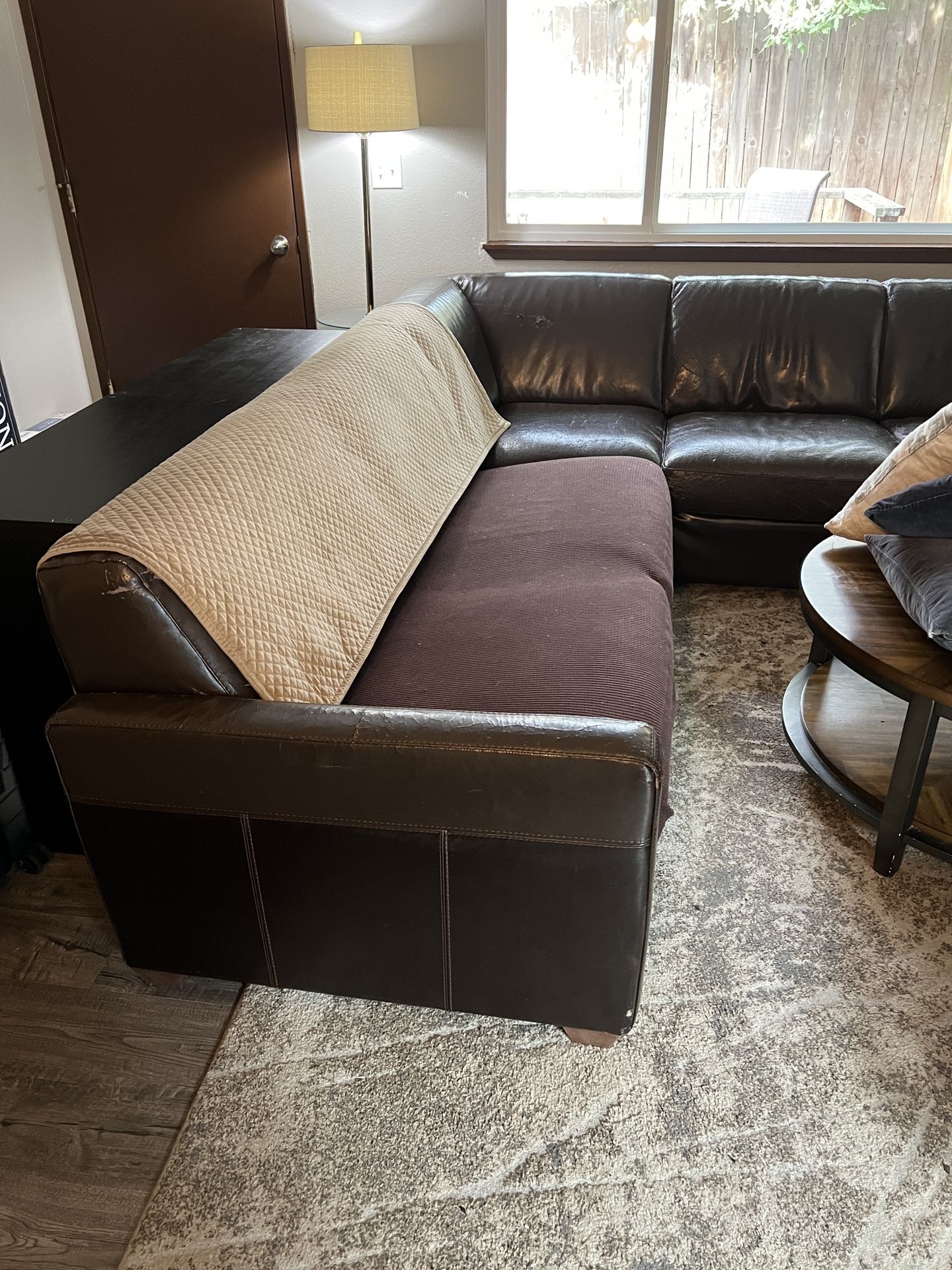 Free Leather Sectional Couch