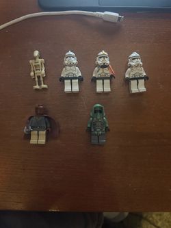 RARE 6 LEGO Mini figures 2005 Clone Turbo Tank (Set 7261)