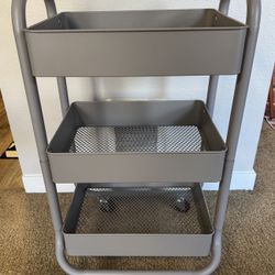 3 Tier Metal Rolling Cart