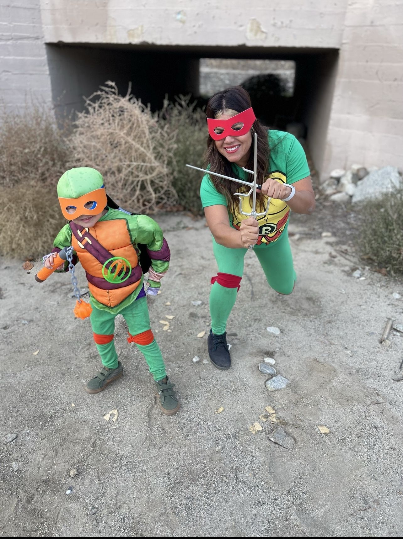 Mommy & me ninja Turtle costume