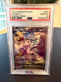 PSA 10 Mew V Full Art Fusion Strike #251