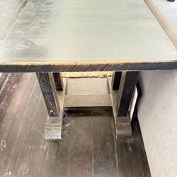 Side Coffee Table Distressed Wood 